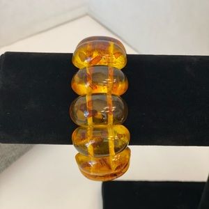 Vintage Amber Stretch Bracelet